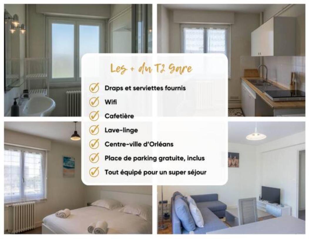 Apartament T2 Gare + Parking Orlean Zewnętrze zdjęcie